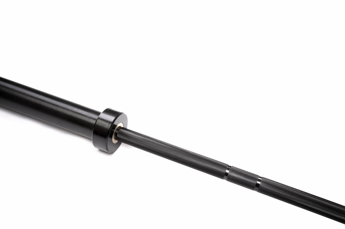 Women's Remarkables Bar 15kg Olympic Barbell Black Zinc - Bearing