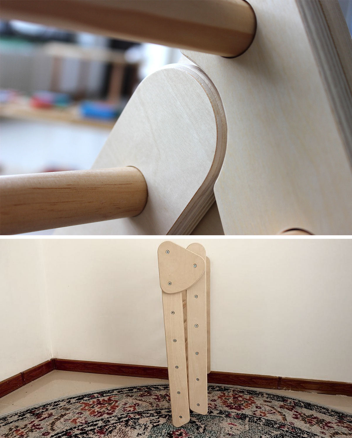 Pikler Foldable Climbing Triangle with Tent and Climbing Ramp