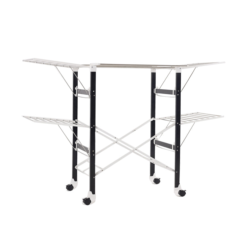 Extra Large Heavy Load Sturdy Foldable Clothes Laundry Drying Rack (White)