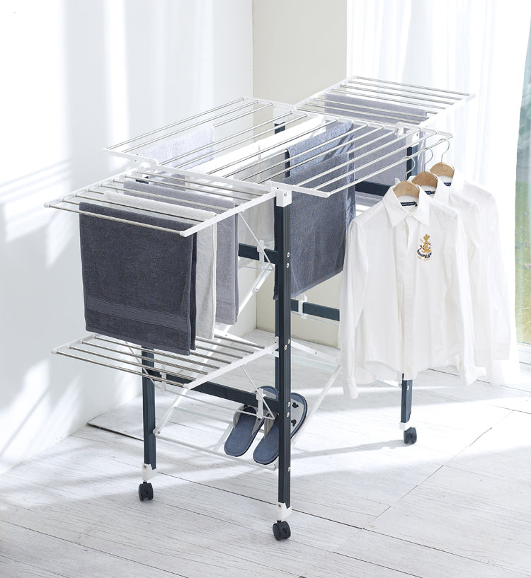 Extra Large Heavy Load Sturdy Foldable Clothes Laundry Drying Rack (White)