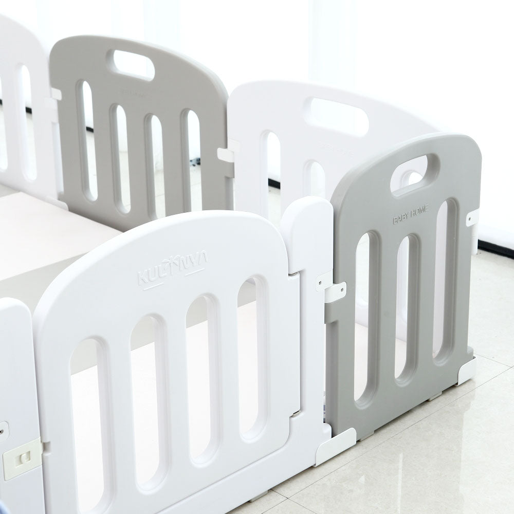 Baby Playpen Kids Activity Centre Safety Sturdy Play Pen Yard - Grey