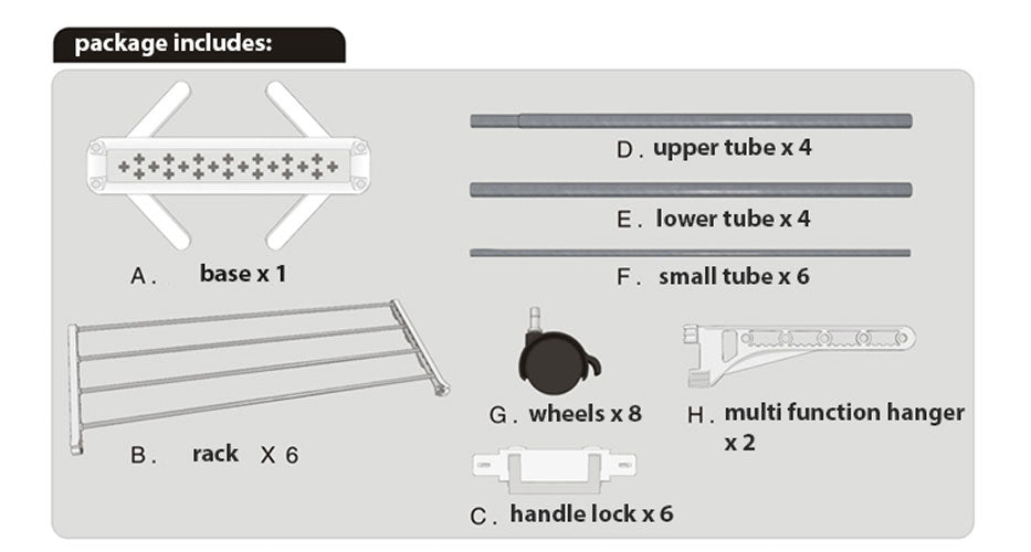 Large Foldable Rolling Clothes Airer Laundry Drying Rack