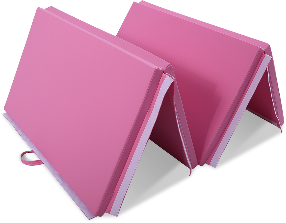 Large 3Mx1.2Mx5cm Extra Thick High Density Gymnastics Gym Folding Exercise Mat - Pink
