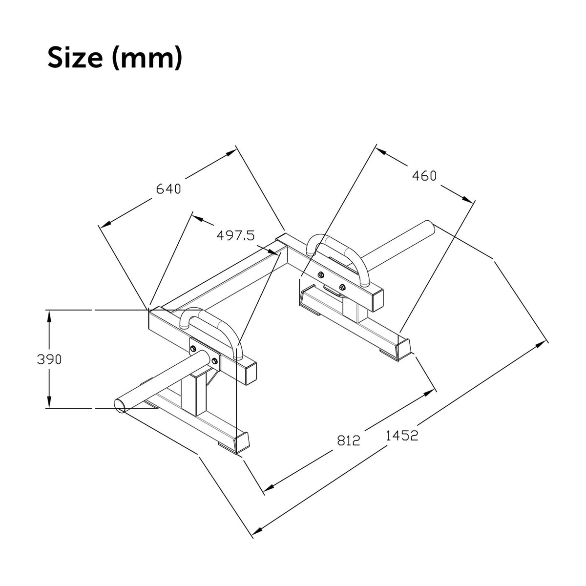 ATTIVO Farmer's Walk, Neutral Grip Strongman Carry, Rated 200kg Capacity, Strength Training Workout