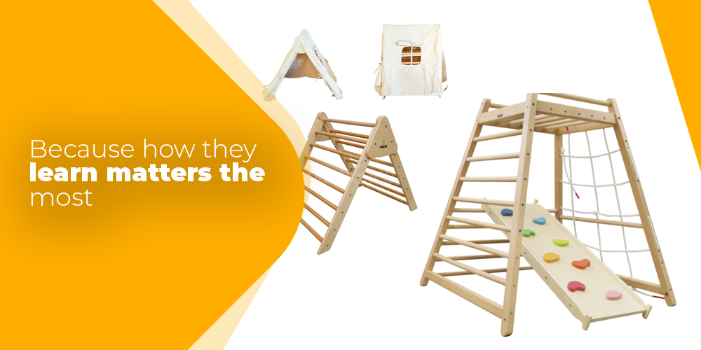 Find the Interactive Kids wooden climber For Your Little One