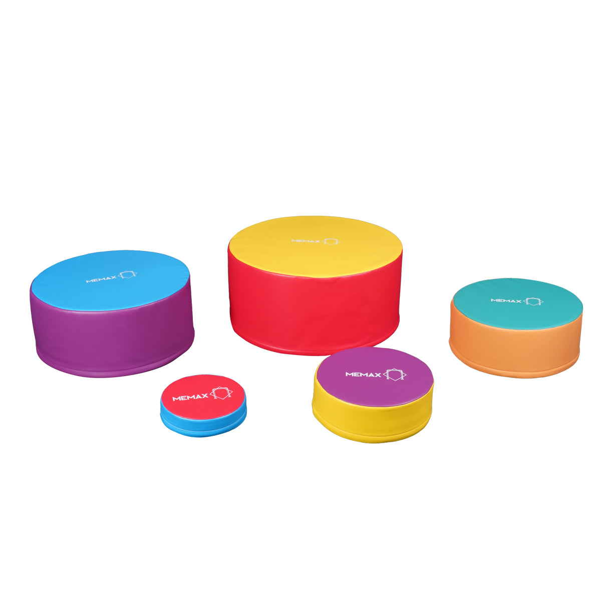 MEMAX Balance Foam Stepping Stones for Kids Balance Blocks Indoor Kids Fitness Equipment Promotes Balance Coordination & Strength