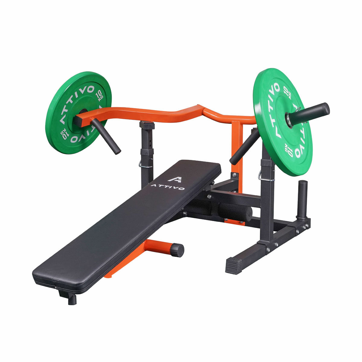 ATTIVO Chest Press Bench, Adjustable Flat Incline Bench Press with Independent Converging Arms, Chest Press Machine