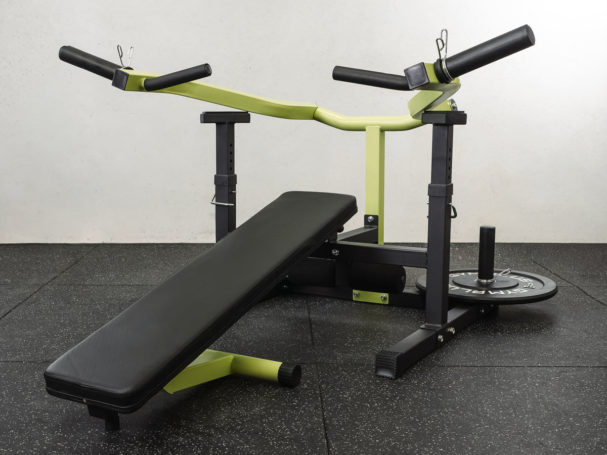 Chest Press Bench, Adjustable Flat Incline Bench Press with Independent Converging Arms, Chest Press Machine
