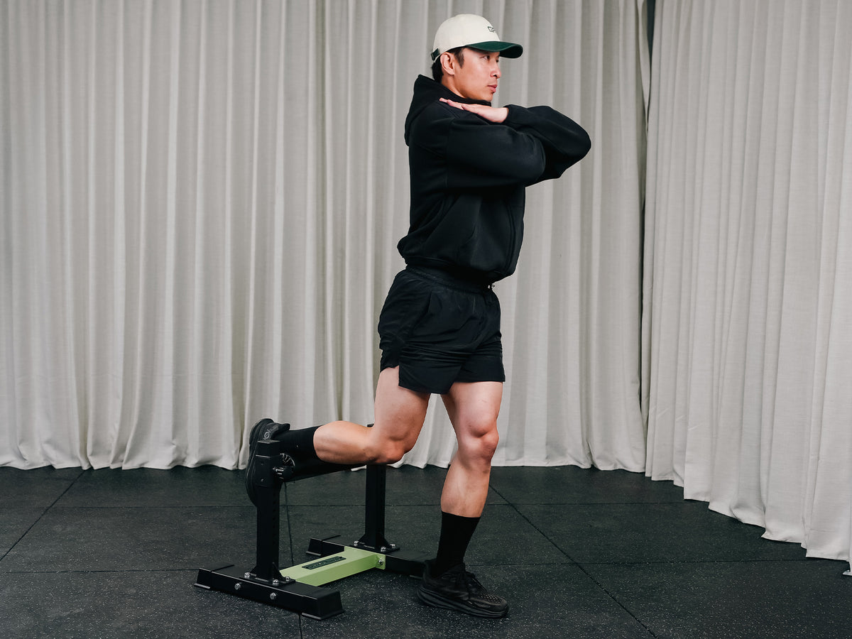 Bulgarian Split Squat Stand- Adjustable Single Leg Squat Stand- Standing Workout, Ultimate Strength Single Leg Squat Roller Bodyweight and Dumbbell Use- Lower Body Muscles Gym Equipment