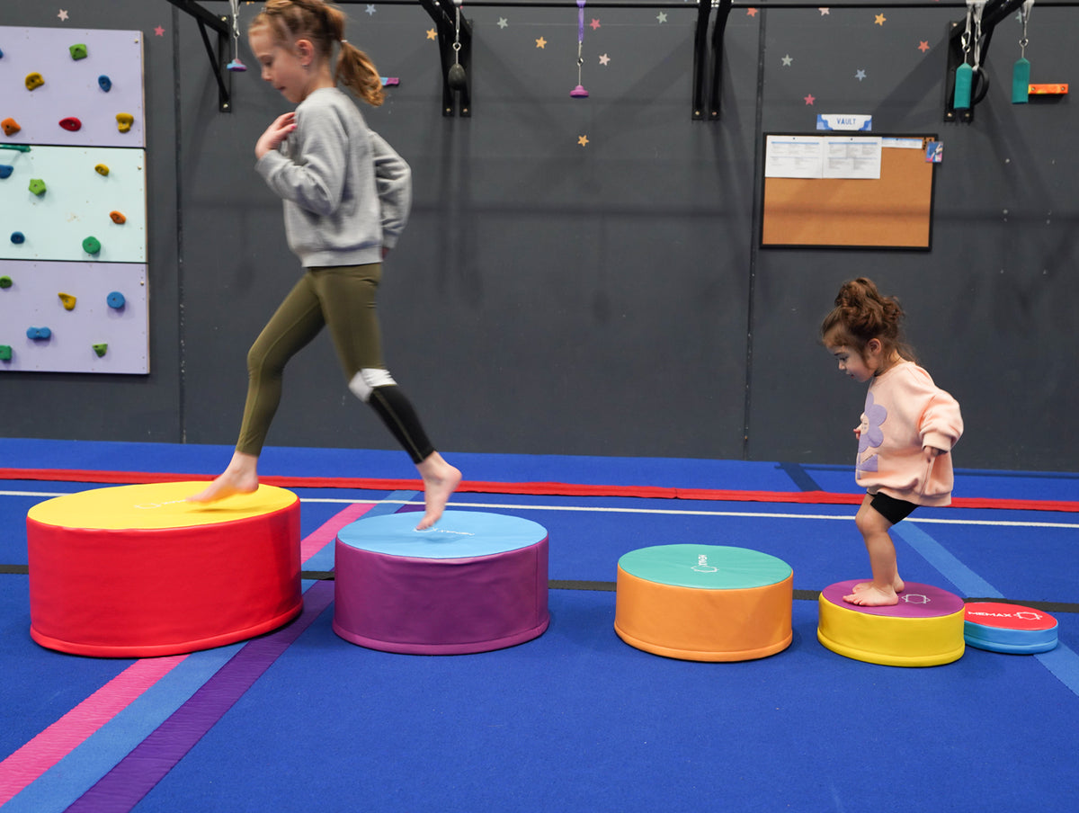 MEMAX Balance Foam Stepping Stones for Kids Balance Blocks Indoor Kids Fitness Equipment Promotes Balance Coordination &amp; Strength