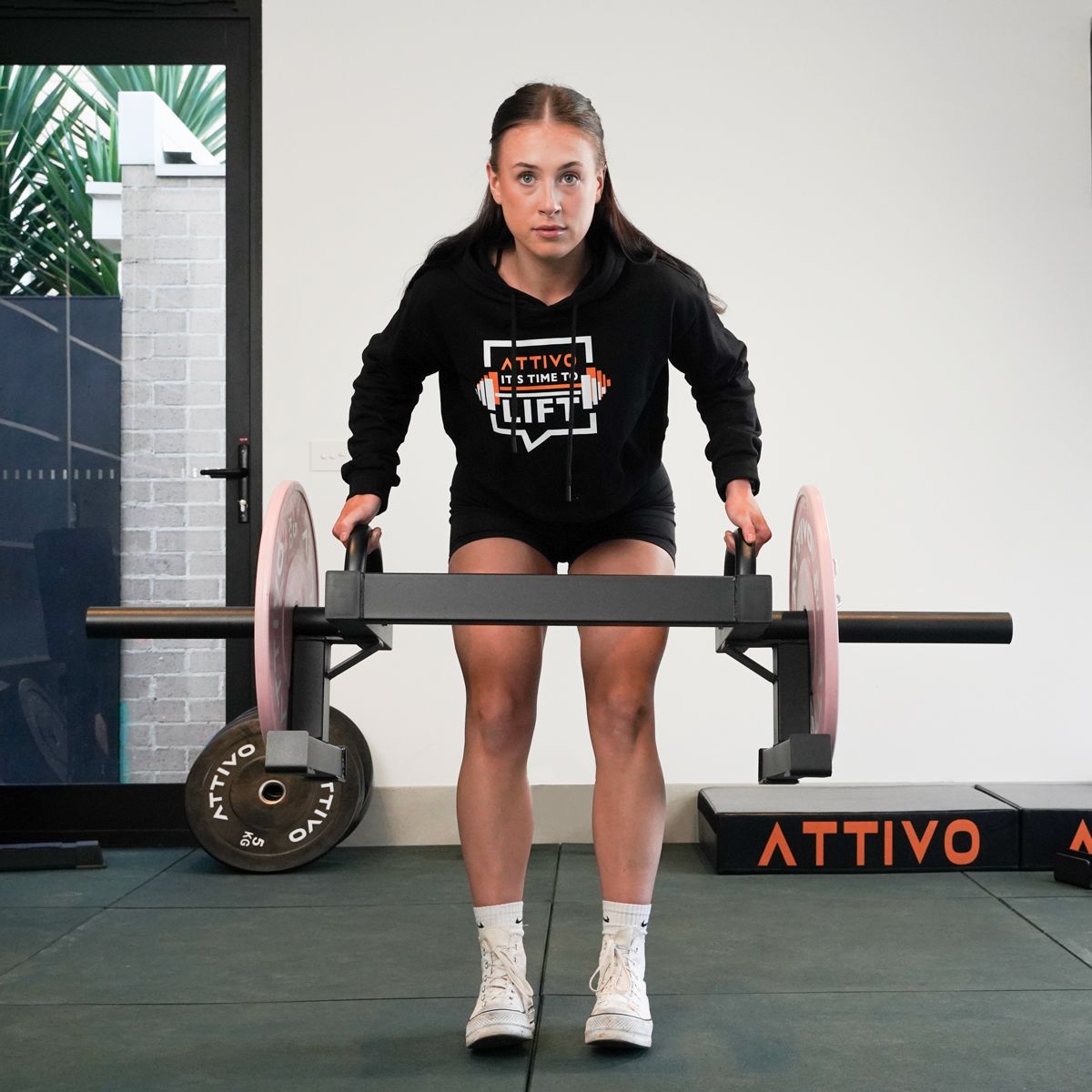 ATTIVO Farmer&#39;s Walk, Neutral Grip Strongman Carry, Rated 200kg Capacity, Strength Training Workout