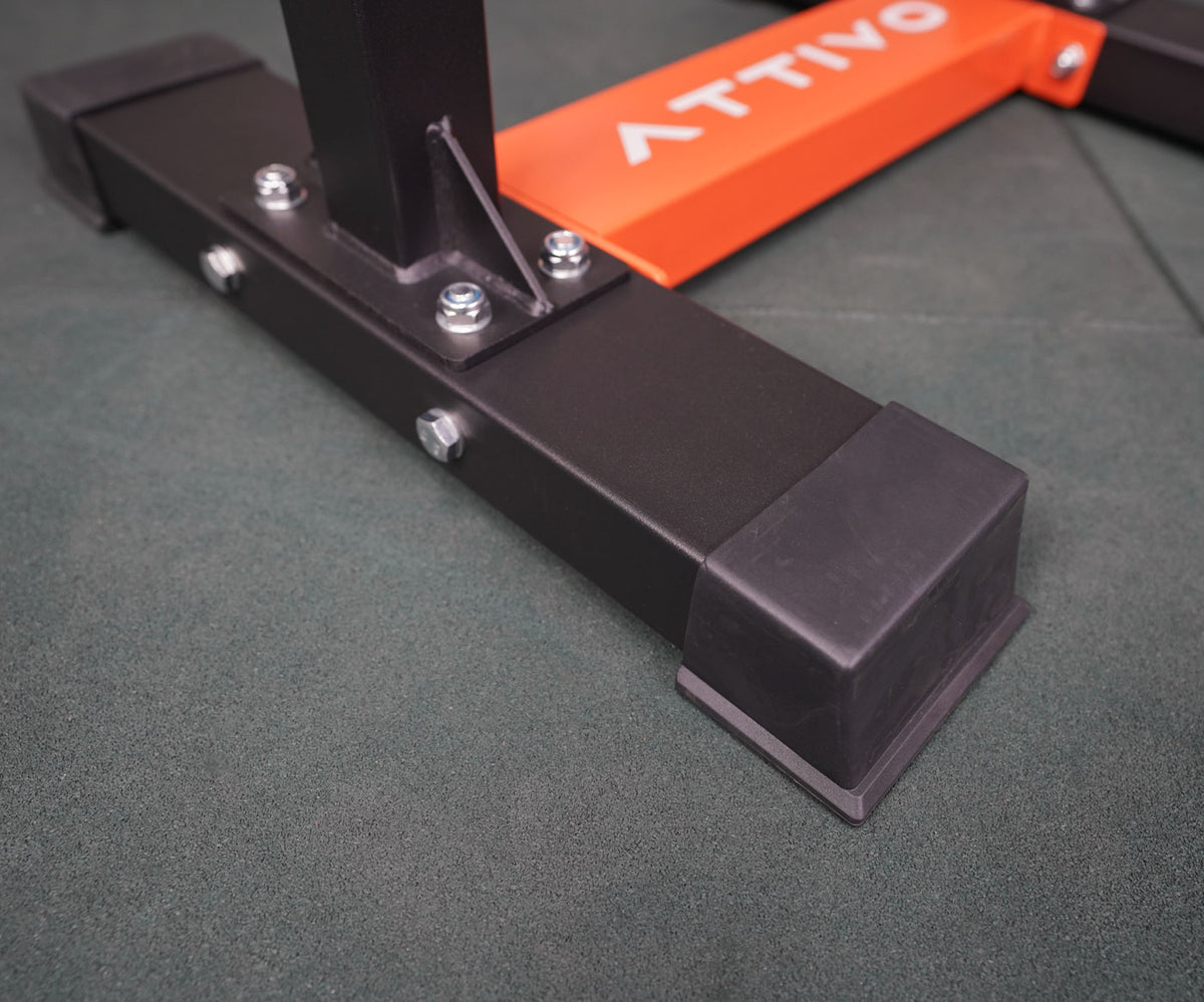 ATTIVO Bulgarian Split Squat Stand- Adjustable Single Leg Squat Stand- Standing Workout, Ultimate Strength Single Leg Squat Roller Bodyweight and Dumbbell Use- Lower Body Muscles Gym Equipment