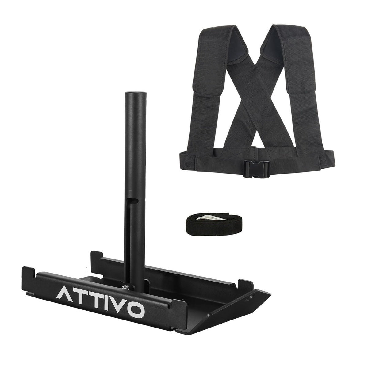 ATTIVO Weighted Power Speed Training Pull Sled with Harness