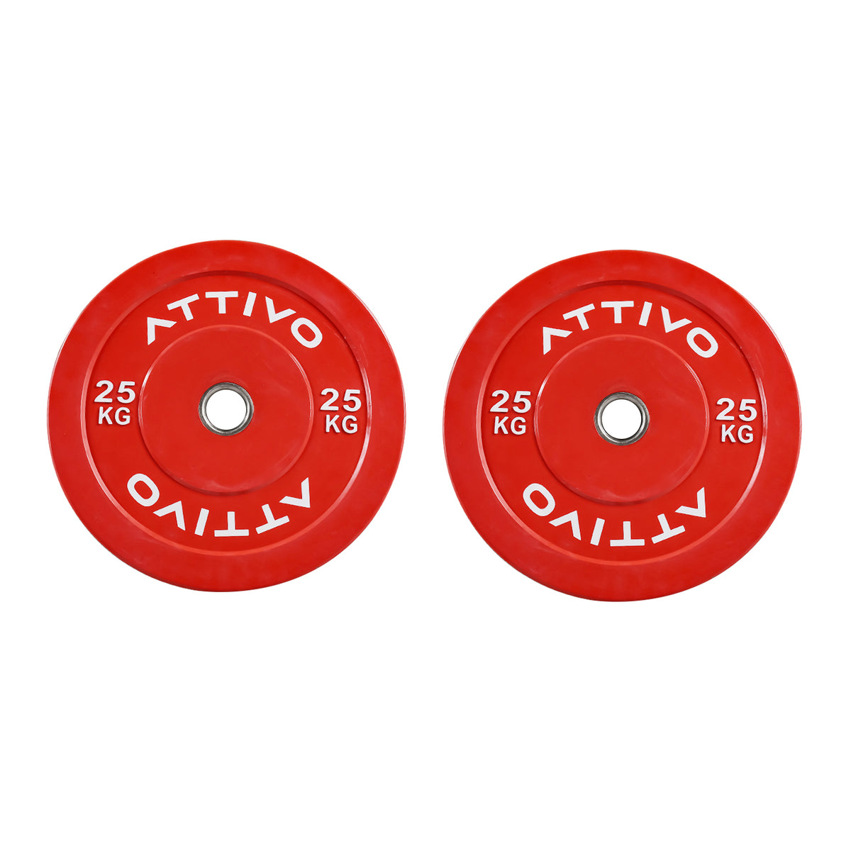 2&quot; Olympic Bumper Plate Weight Plates with Steel Hub in Pairs High-Bounce Olympic Weight Plates 25KG Pair