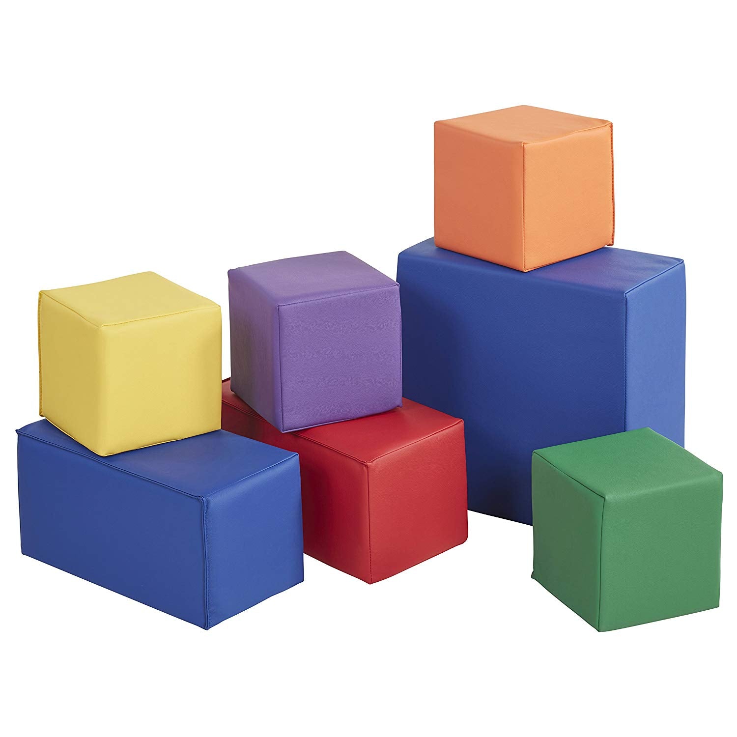 Baby Toddler Large Soft Block Playset Safe Active Playroom Building Blocks 7pcs