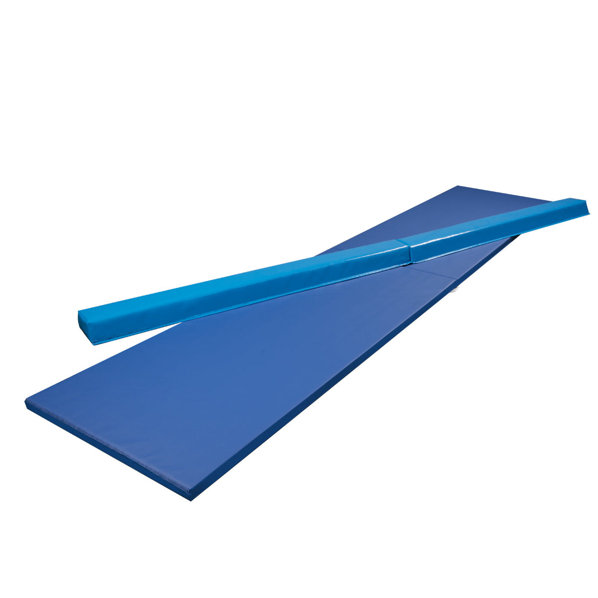 3 Piece Gymnastics Starter Combo - Foldable 240cm Balance Beam and 2 x Cartwheel Mats