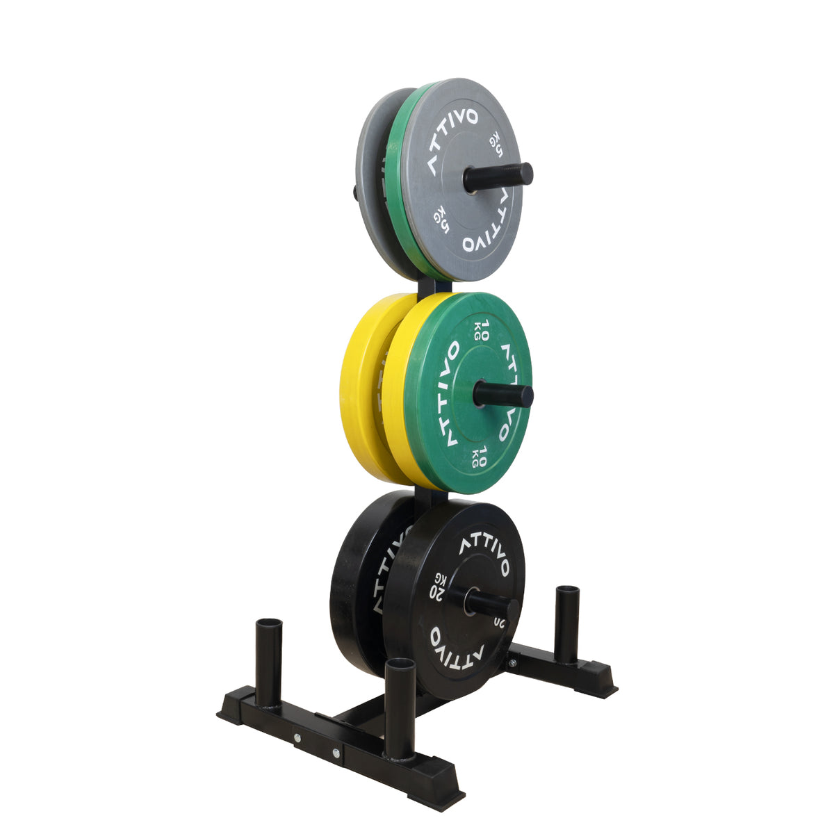 Olympic Weight Plate Rack for 2 Inch Plates Vertical Bar Holder for Home Gym - V2.0