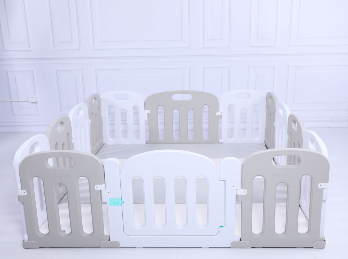 Baby Playpen Kids Activity Centre Safety Sturdy Play Pen Yard - Grey