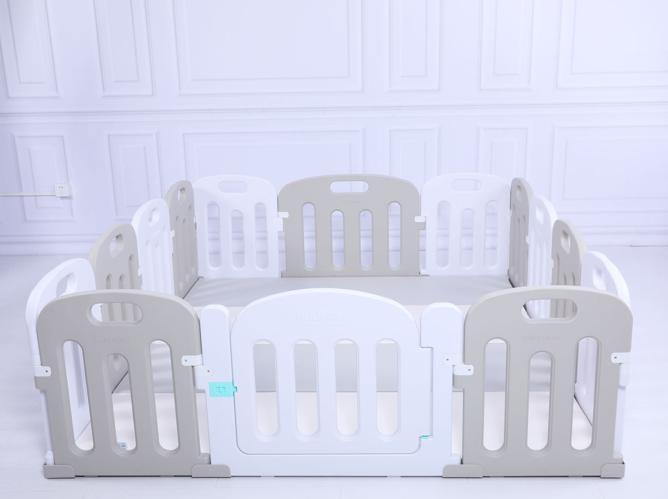 Baby Playpen Kids Activity Centre Safety Sturdy Play Pen Yard - Grey