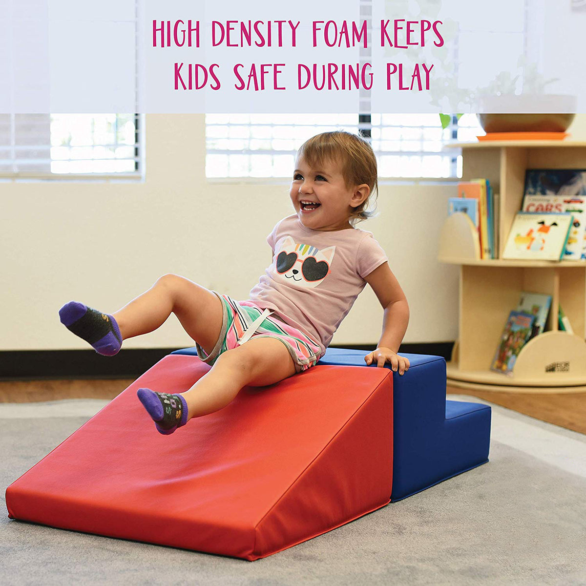 Baby Toddler Large Soft Block Playset Step n Slide Beginner Foam Play Structure 2pcs