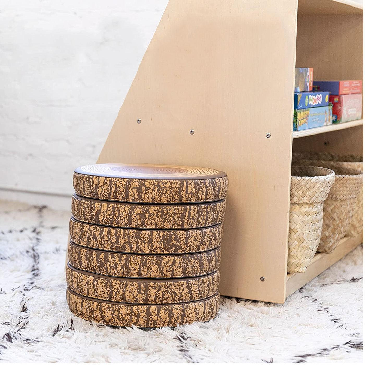 YOZZI Tree Floor Cushions, Flexible Seating, Stepping Stones - 6 Pack