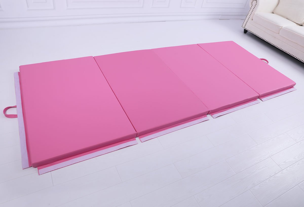 Value Combo Gymnastic Horizontal Bar Sports Junior Training Bar + Gym Mat (Pink Set)