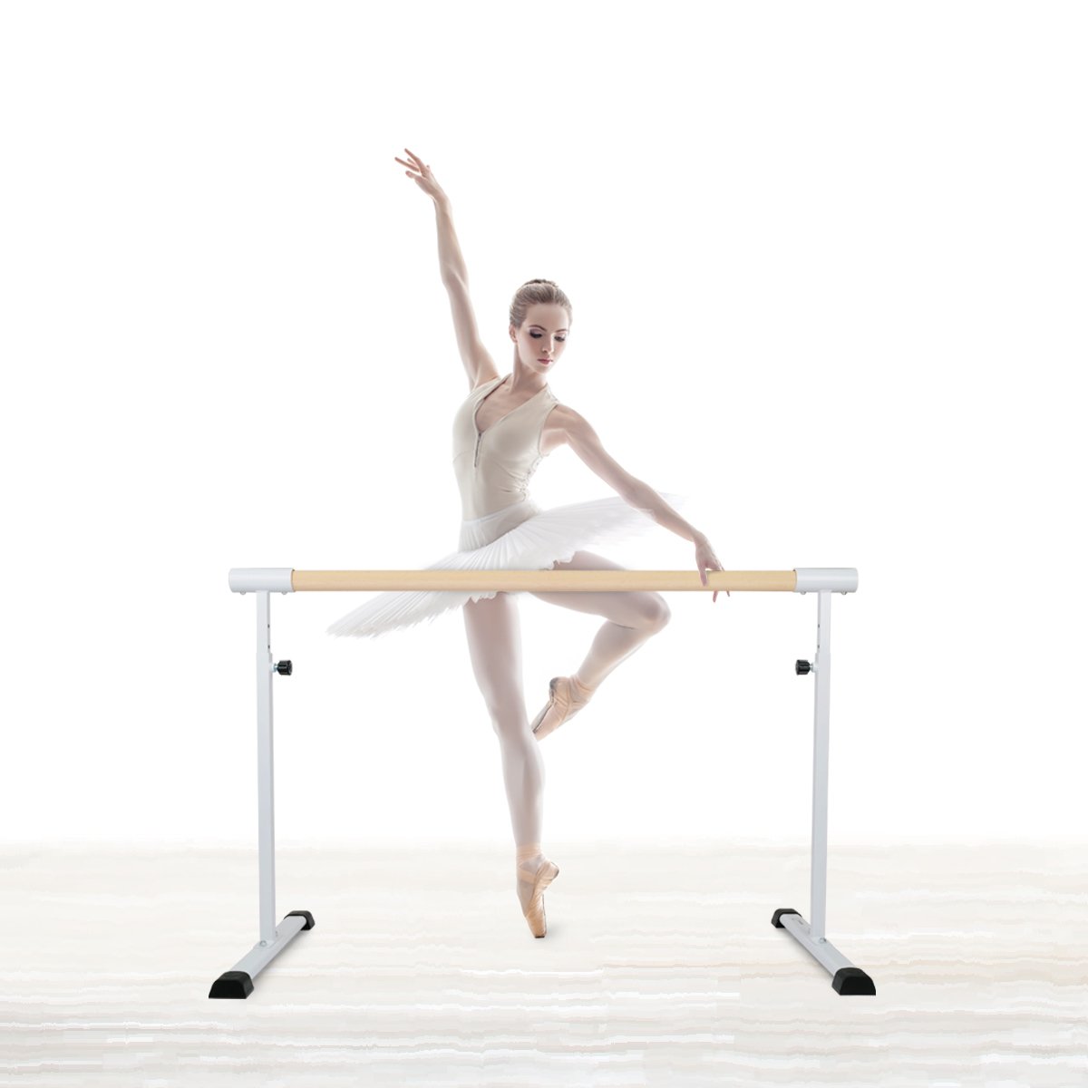 MEMAX Wooden Ballet Barre Stretch Dance Bar - AUCHOICE
