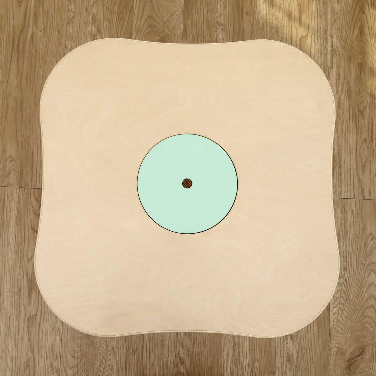 Kids Wooden Play Table Wooden Table with Centre Mesh Storage - 60cm x 60cm