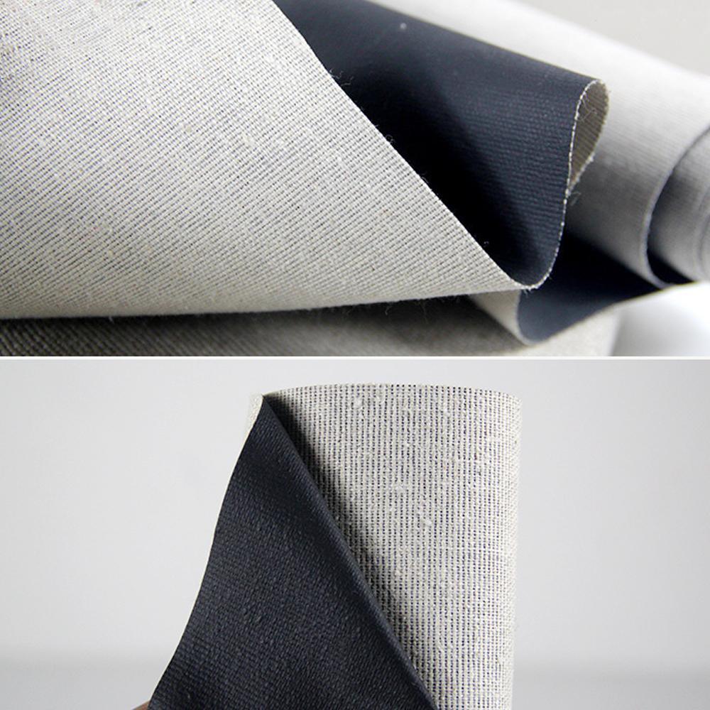 13.4oz Black Primed Artist Canvas Roll 1.7m Wide - Medium Texture, Cotton Duck