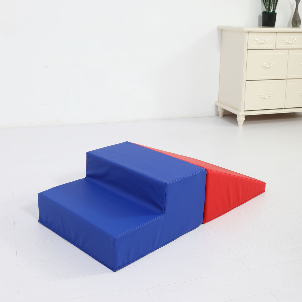 Baby Toddler Soft Block Playset Step n Slide Beginner Foam Play Structure 2pcs