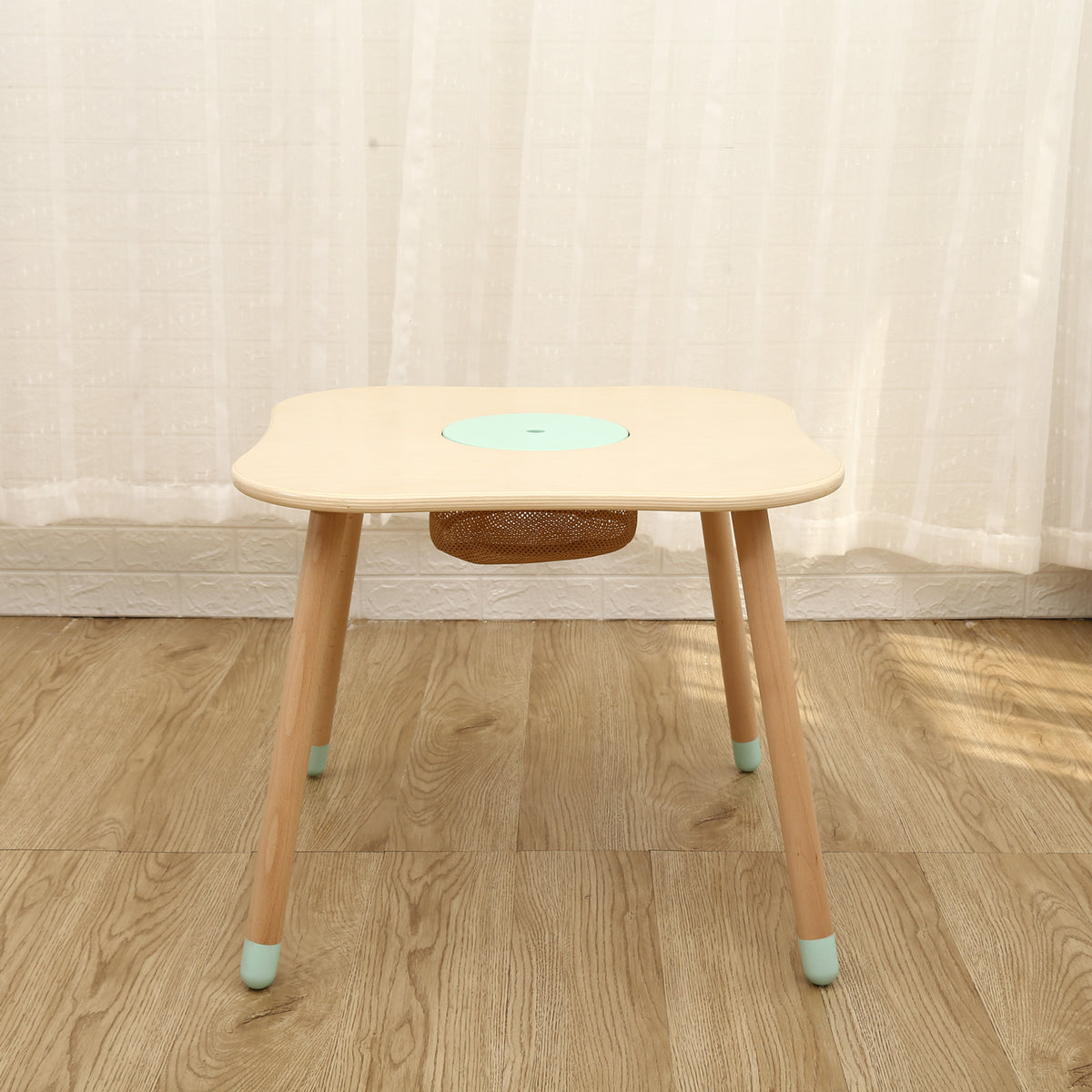 Kids Wooden Play Table with Storage