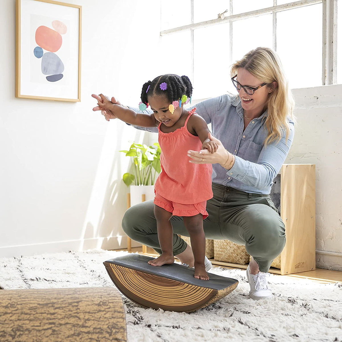 YOZZI  Tree Log Climber Play Set, Kids Climbing and Stepping Logs - 3 Piece