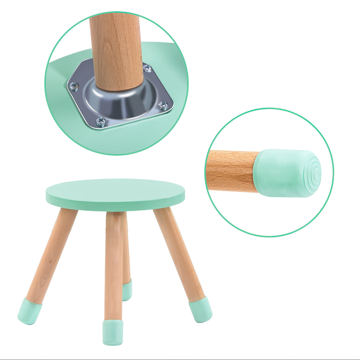 2 In 1 Kids Mini Wooden Bookshelf and Table Chair Set