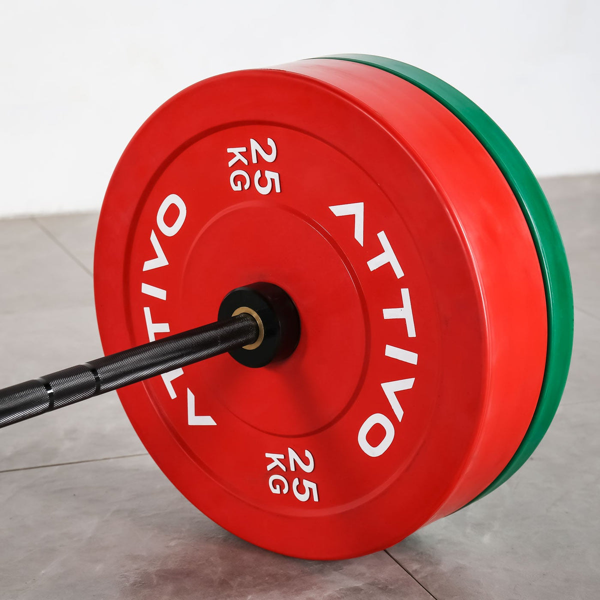 2&quot; Olympic Bumper Plate Weight Plates with Steel Hub in Pairs High-Bounce Olympic Weight Plates 25KG Pair
