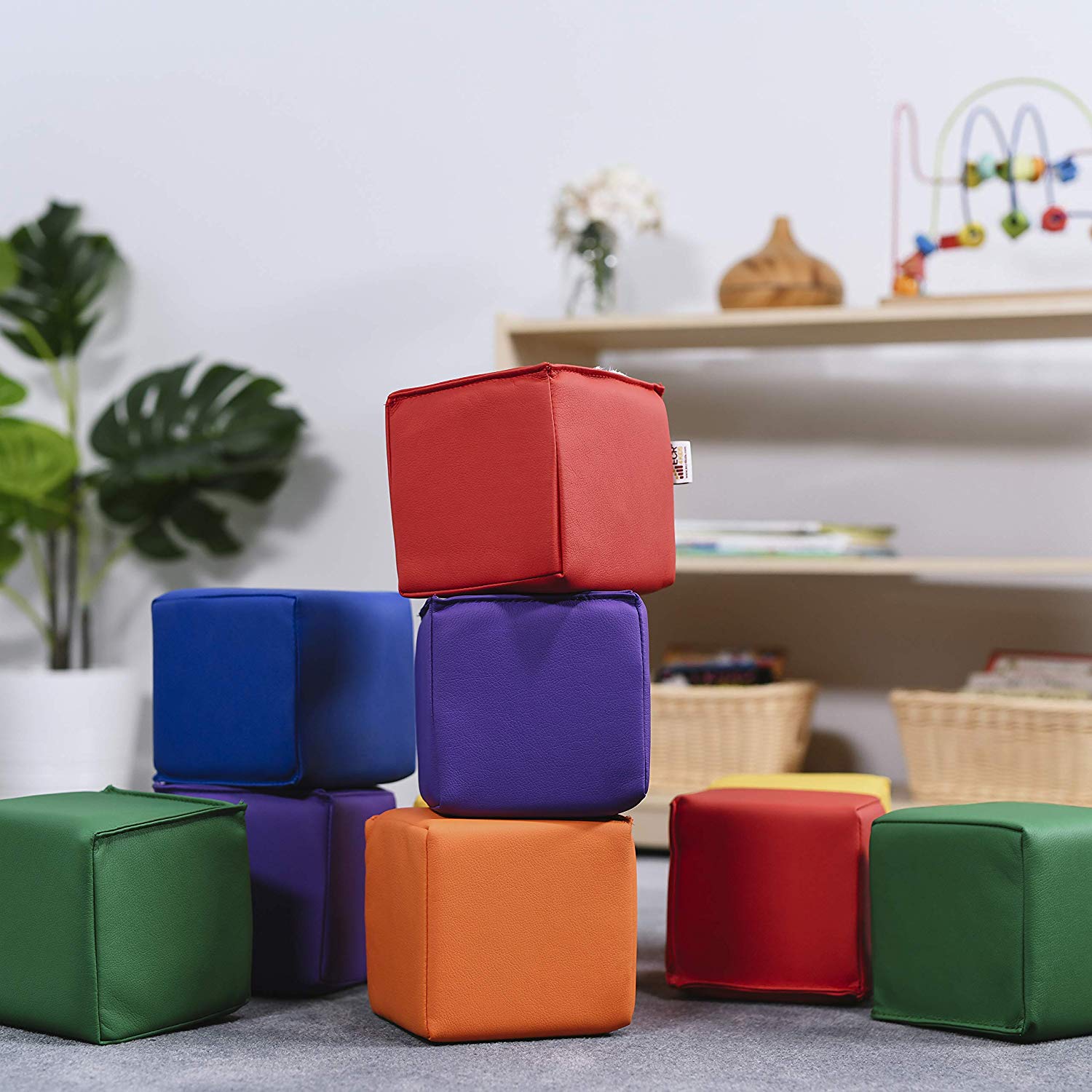 Baby Toddler Soft Block Playset Safe Active Playroom Building Blocks 12pcs