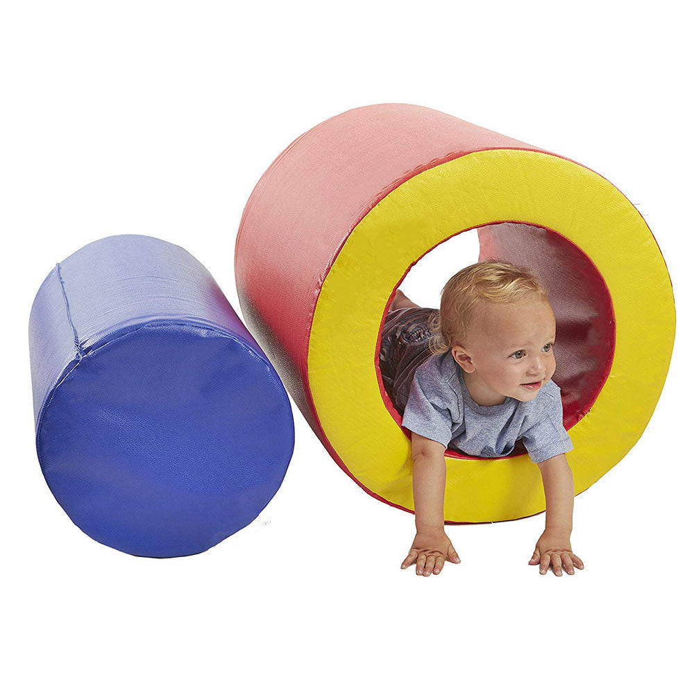 Baby Toddler Large Soft Foam Block Toys Tumble n&#39; Roll Barrels of Foam Playset 2PCS