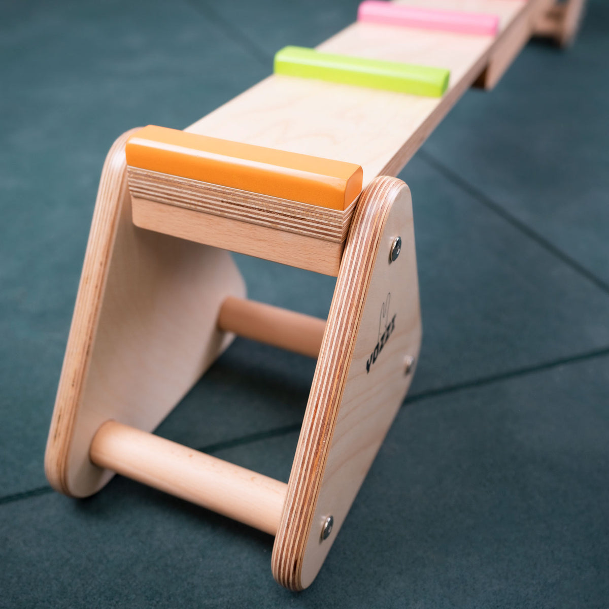 YOZZI 2 In 1 Wooden Seesaw and Bridge, Play Gym Equipment for Toddlers