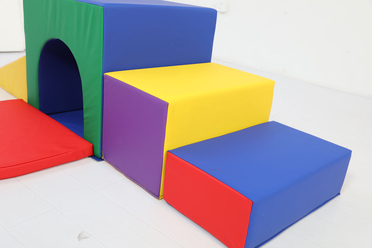 Baby Toddler Large Soft Foam Block Indoor Tunnel Maze Climber Foam Playset 6pcs
