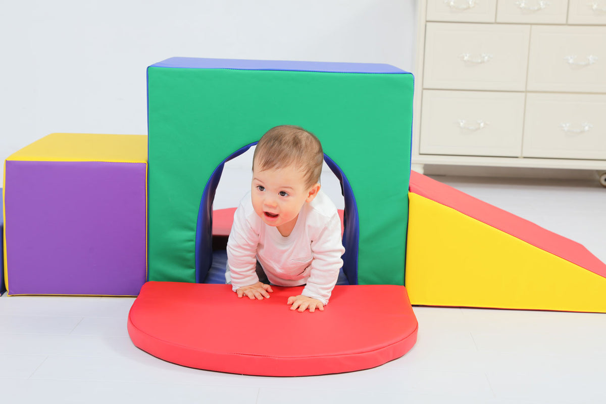 Baby Toddler Large Soft Foam Block Indoor Tunnel Maze Climber Foam Playset 6pcs