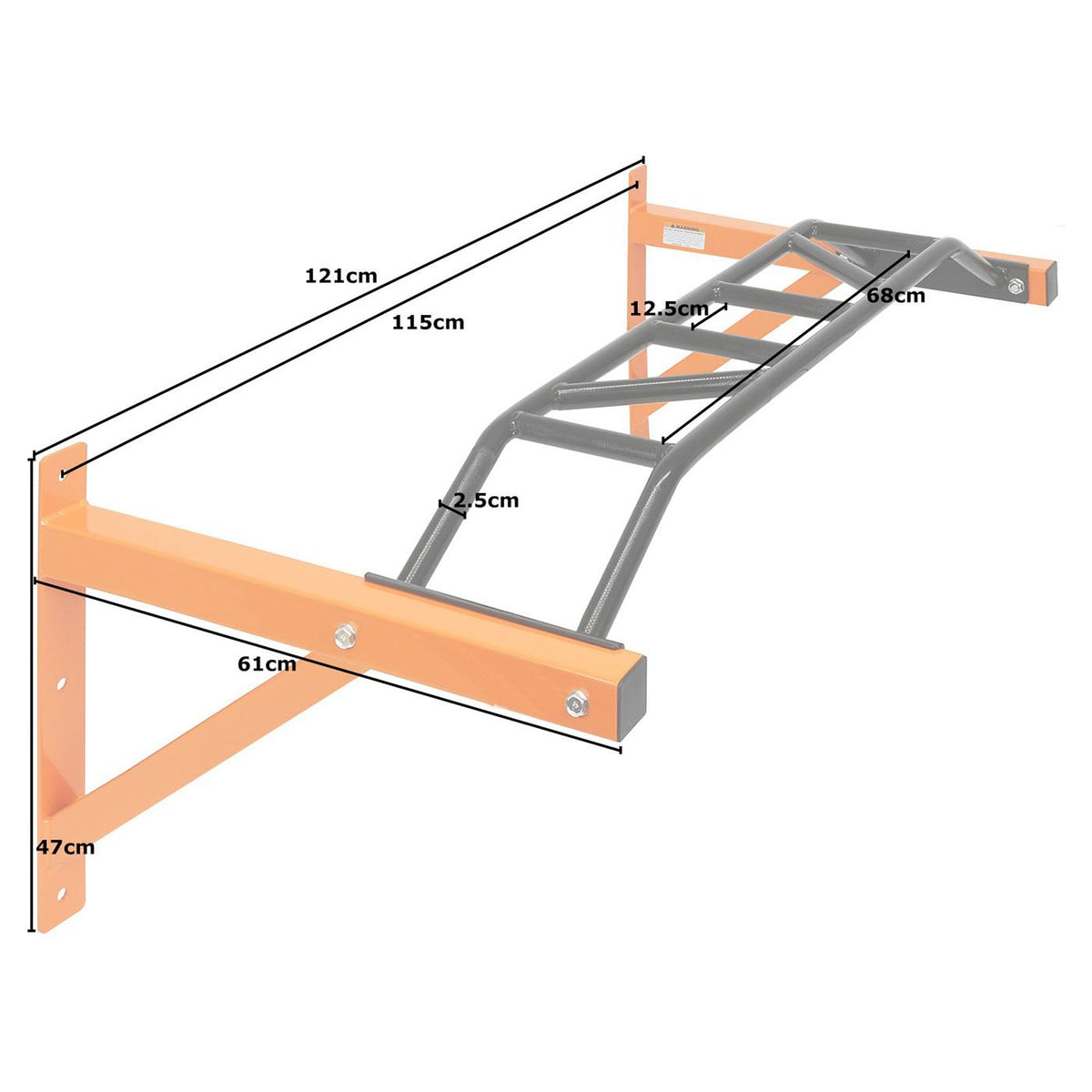 ATTIVO Pull Up Bar Wall Mounted Chin Up Bar Wall Mount Multifunctional Pull Up Bar for Indoor Home Gym Workout,Power Tower Set Training Equipment
