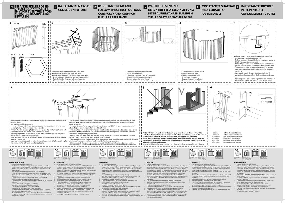 3-In-1 Super Wide Adjustable Baby Safety Gate and Play Yard Pet Playpen - Multiple Size