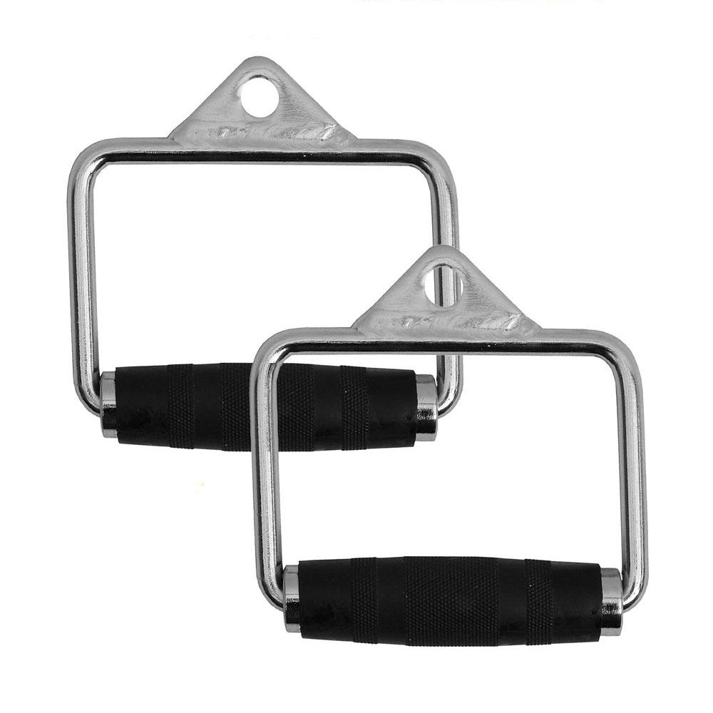 Professional Gym Single D Handle with Rubber Hand Grips for Cable Attachments