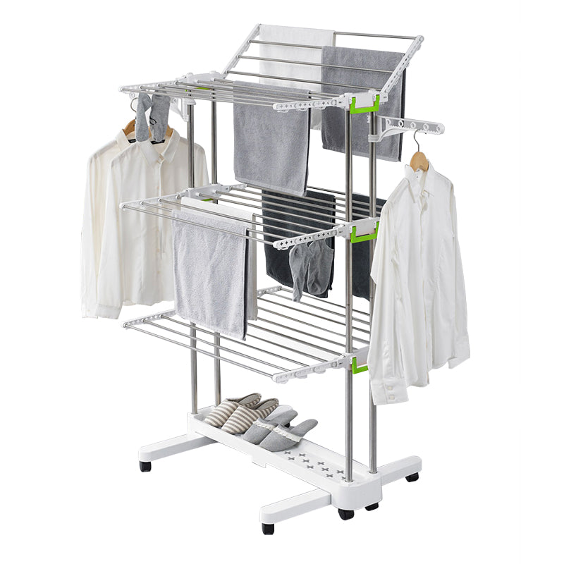 Clothes Rack Clothes Horse On Wheels Large Foldable Rolling