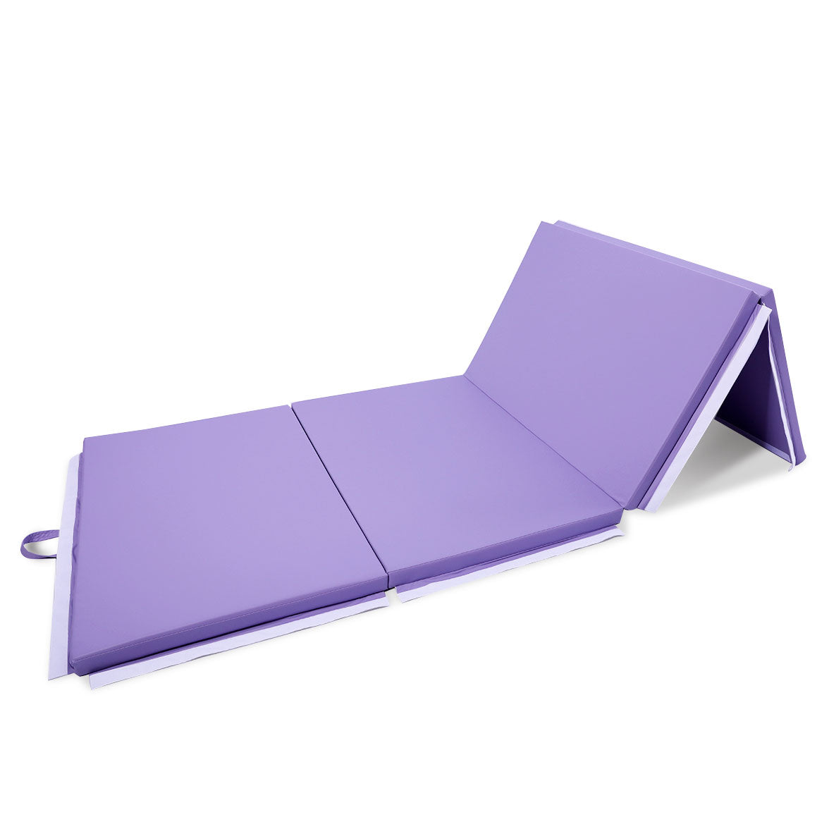 Large Folding Tumbling Exercise Light Purple Mat - AUCHOICE