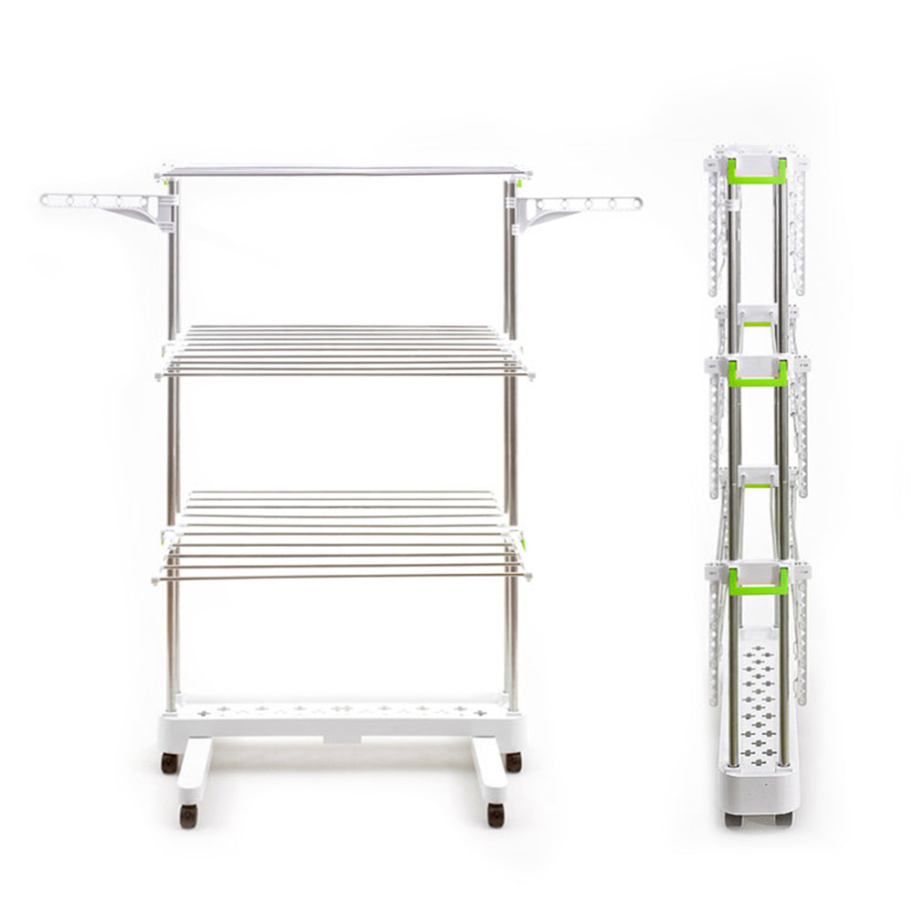 Clothes Airer Foldable Rolling Laundry Drying Rack AUCHOICE