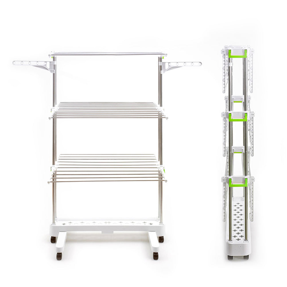 Large Foldable Rolling Clothes Airer Laundry Drying Rack 