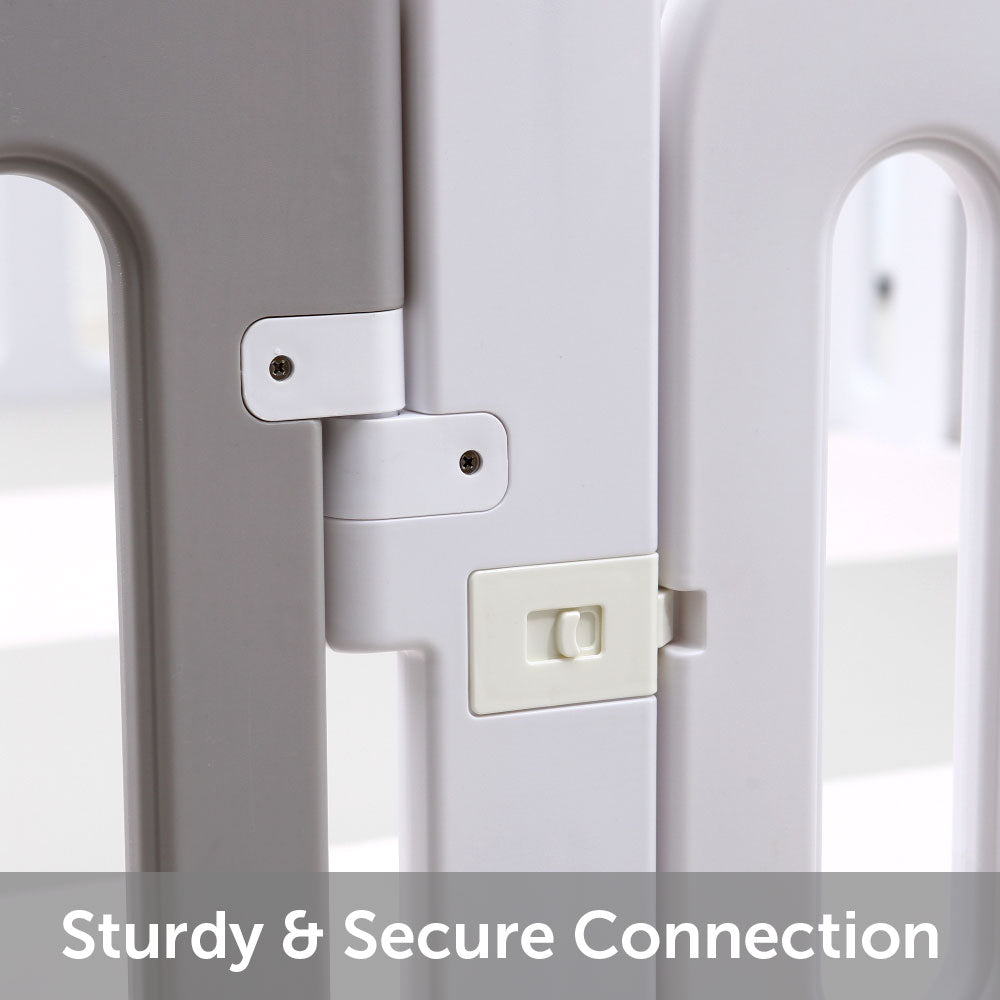 Baby Playpen Kids Activity Centre Safety Sturdy Play Pen Yard - Grey