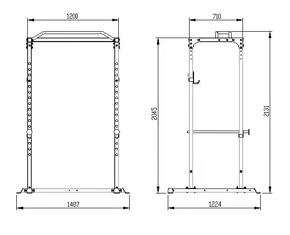 ATTIVO Pink Power Rack Multi-Function Adjustable Power Cage with J-Hooks, Safety Spotter Arms ZY18